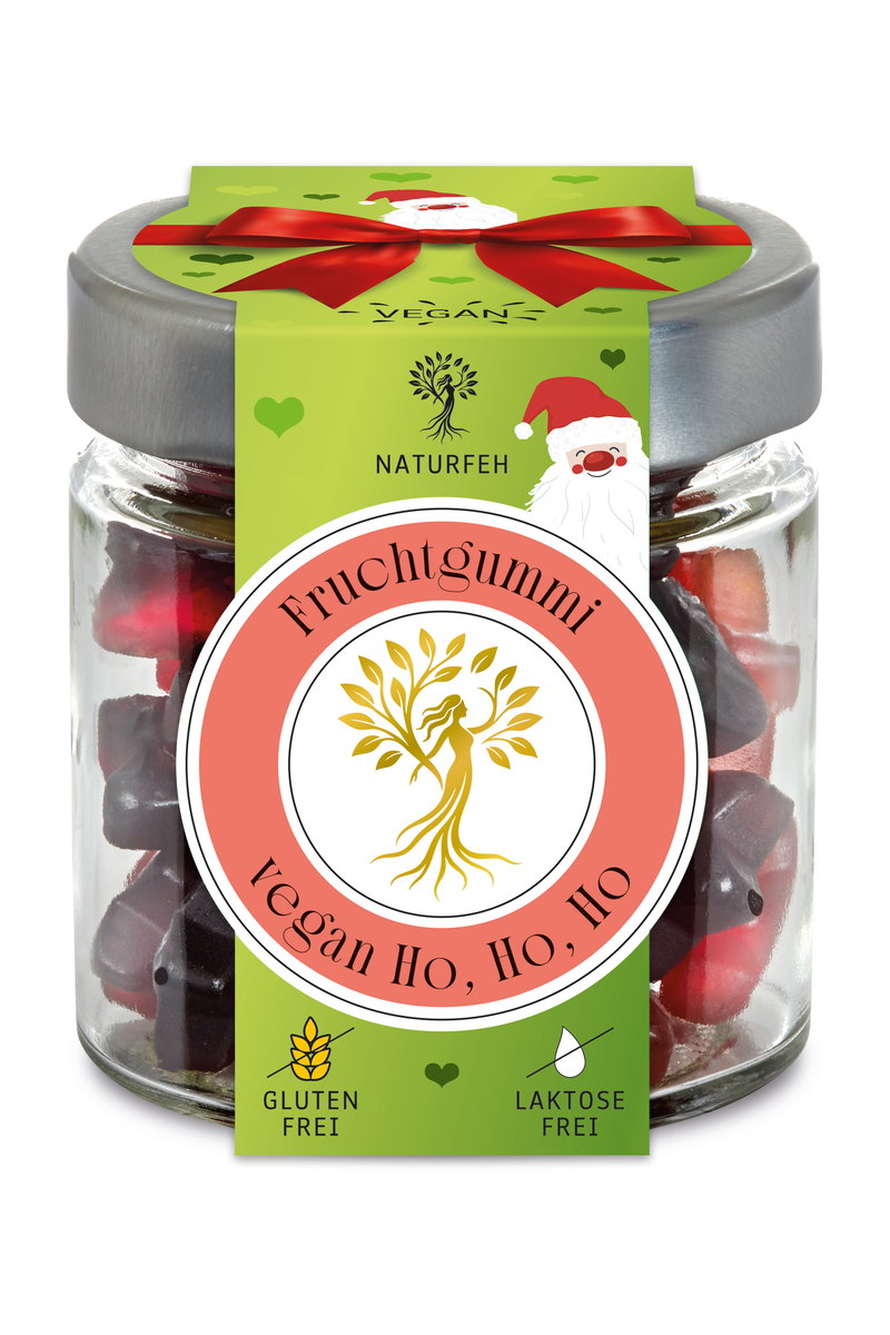 NATURFEH Geschenkglas Ho-Ho-Ho