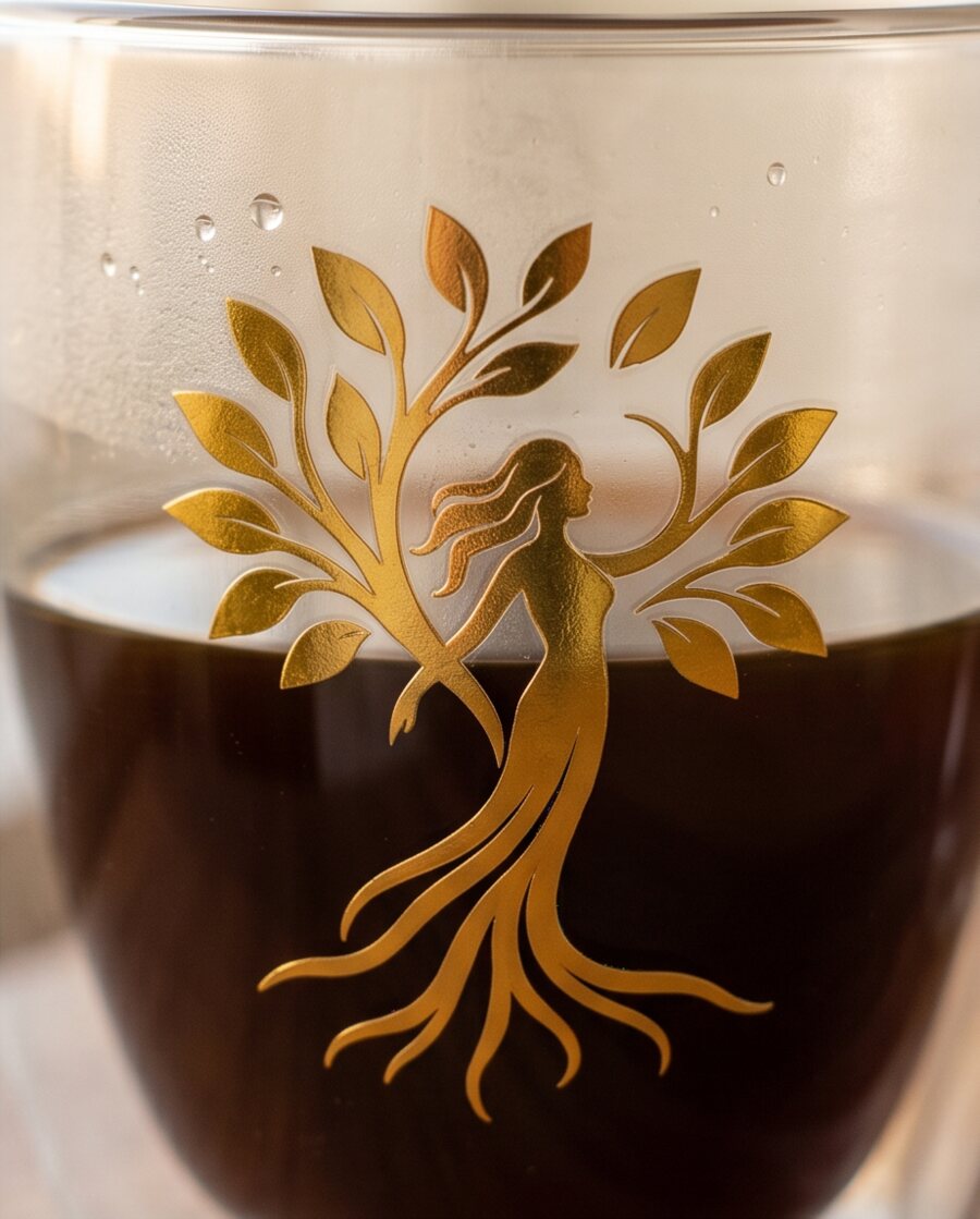 NATURFEH Teeglas Detailaufnahme