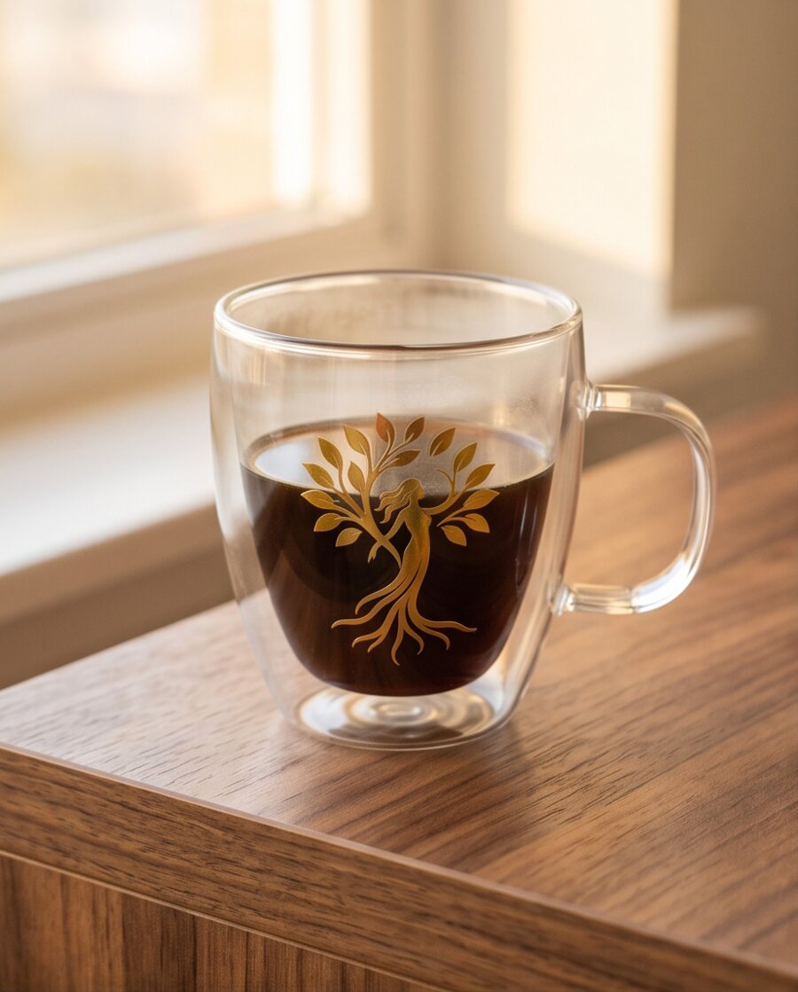 NATURFEH Teeglas am Fenster